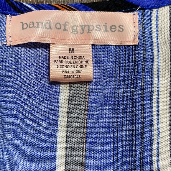 Band of Gypsies Striped Short Sleeve Dress Size Medium - Picture 6 of 10